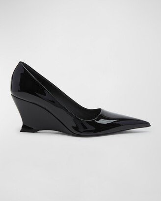 Viola Patent Wedge Pumps