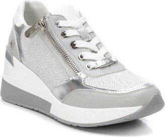 Women's Wedge Sneakers Silver