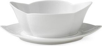 Fluted Gravy Boat & Stand