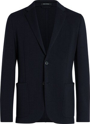 Notched-Lapel Single-Breasted Blazer