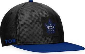 Men's Branded Black, Blue Toronto Maple Leafs Authentic Pro Alternate Logo Snapback Hat - Black, Blue