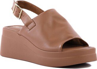 Magnificent Leather Wedge Sandal