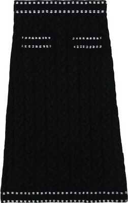 Notshy Alia cable knit cashmere midi skirt