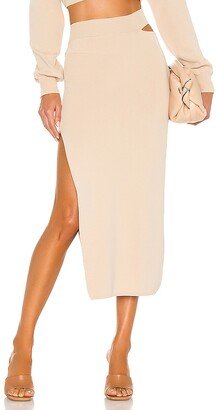 x REVOLVE Cut Out Knit Midi Skirt