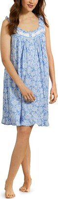 Sleeveless Chemise (Blue Ground Floral) Women's Pajama