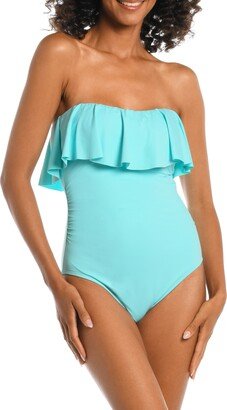 Ruffle Bandeau One-Piece Swimsuit