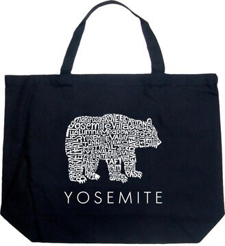 Yosemite Bear - Large Word Art Tote Bag