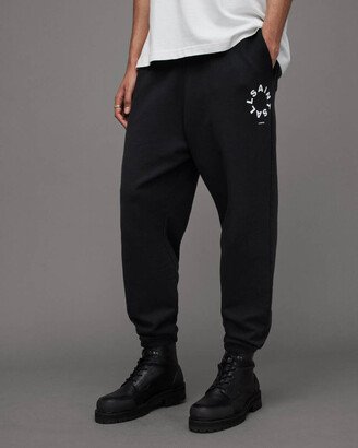 Tierra Circle Logo Straight Cuffed Sweatpants - Black