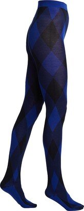 Argyle Wool-Blend Tights