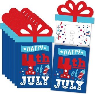 Big Dot of Happiness Firecracker 4th of July - Party Money and Gift Card Sleeves - Nifty Gifty Card Holders - Set of 8