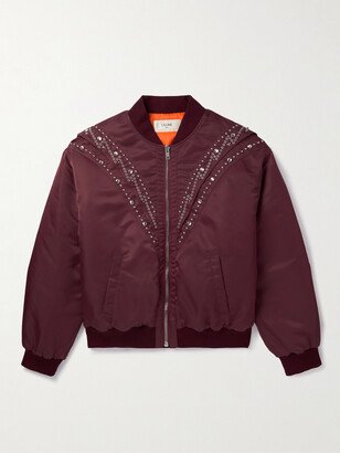 Embellished Shell Bomber Jacket