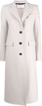 Single-Breasted Virgin Wool Coat-AA