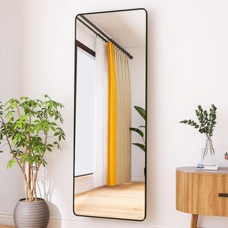 IGEMAN Square Rounded Corners Full Length Mirror Floor Mirror Hanging Standing or Leaning; Bedroom Mirror Wall-Mounted, 65