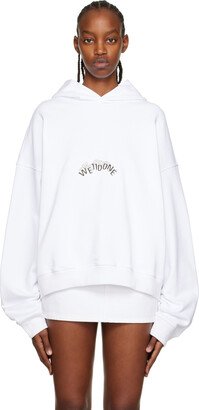 White Printed Hoodie