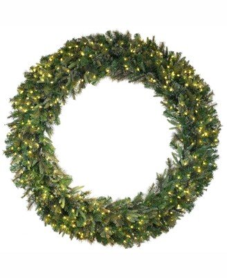 60 inch Cashmere Artificial Christmas Wreath With 200 Clear Lights