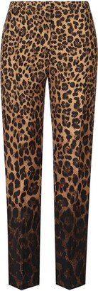 Leopard-Print High Waist Pants