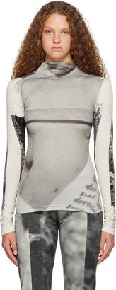 ELLISS Gray Sculpted Long Sleeve T-Shirt