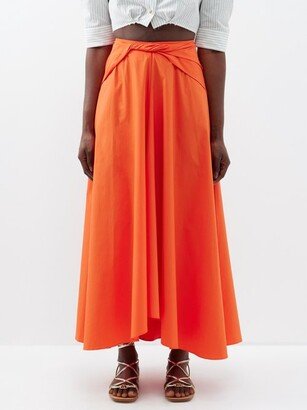 Pythia Cotton-blend Poplin Maxi Skirt