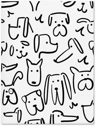 Journals: Playful Pups - Black And White Journal, White