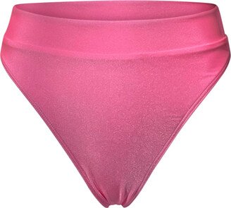 Madeleine Simon Studio Pink Cheeky High Waist Sporty Bikini Bottom