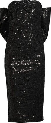 Loulou Sequined Bow-Back Midi-Dress