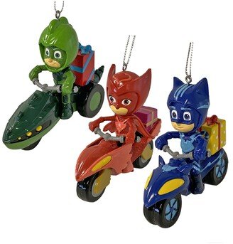 3.25 Pj Masks with Vehicle Ornament 3 Piece Set