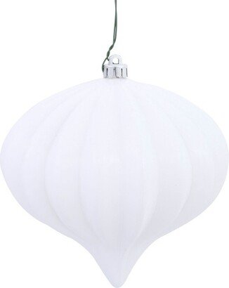 5.7 White Shiny Onion Christmas Ornament, 3 per Bag