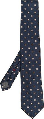 Embroidered-Pattern Detail Tie