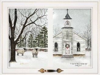 I Heard the Bells on Christmas Day by Billy Jacobs, Ready to hang Framed Print, White Window-Style Frame, 19