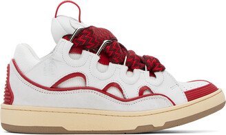 SSENSE Exclusive White & Red Curb Sneakers
