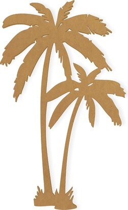 Palm Tree Flourish Decor, Cut Out, Home Wall Hanging, Quality Cardboard, Ready To Paint