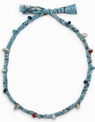 Blue cotton Bandana necklace