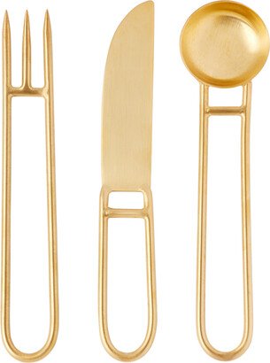 Natalia Criado Gold Artefacto Server Cutlery Set