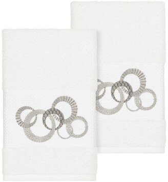 Annabelle Embellished Hand Towel - Set of 2 - White