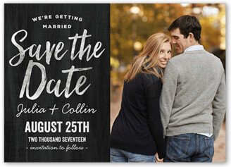 Save The Date Cards: Getting Married Save The Date, Black, Standard Smooth Cardstock, Square