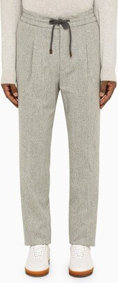 Pearl wool jogging trousers