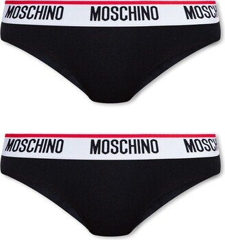 Logo-Waistband 2-Pack Briefs-AC