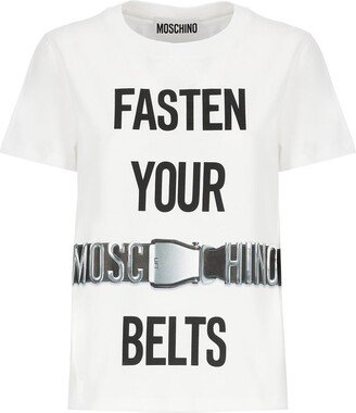 Fasten Your Belts Printed Crewneck T-Shirt