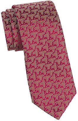 Geometric Fleur Woven Silk Tie