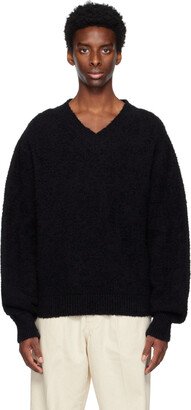 Black V-Neck Sweater-AD