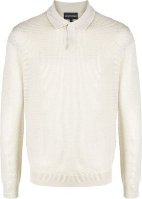 V-neck ribbed-knit jumper-AG