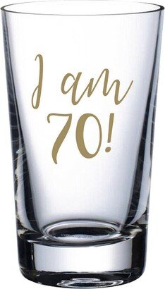 I Am 70 - Vinyl Sticker Decal Label For Glasses, Mugs, Gift Bags, Wrapping. Happy Birthday, Celebrate, Party