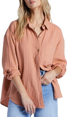 Right On Cotton Gauze Cover-Up Shirt