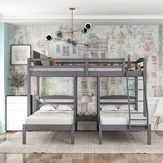 Full Over Twin & Twin Triple Bunk Bed