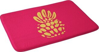 Allyson Johnson Pineapple Bath Rugs and Mats Pink 24