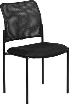 Comfort Black Mesh Stackable Steel Side Chair