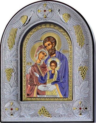 The Holy Family - Greek Orthodox Catholic Byzantine Christian-Silver Icon