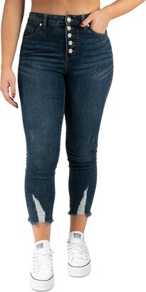 Juniors' Distressed Cropped Jeans