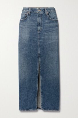 Leif Denim Midi Skirt - Blue