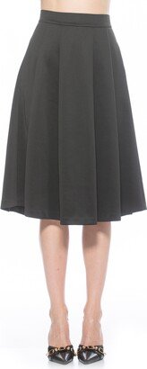 Theana Flare Pleat Midi Skirt